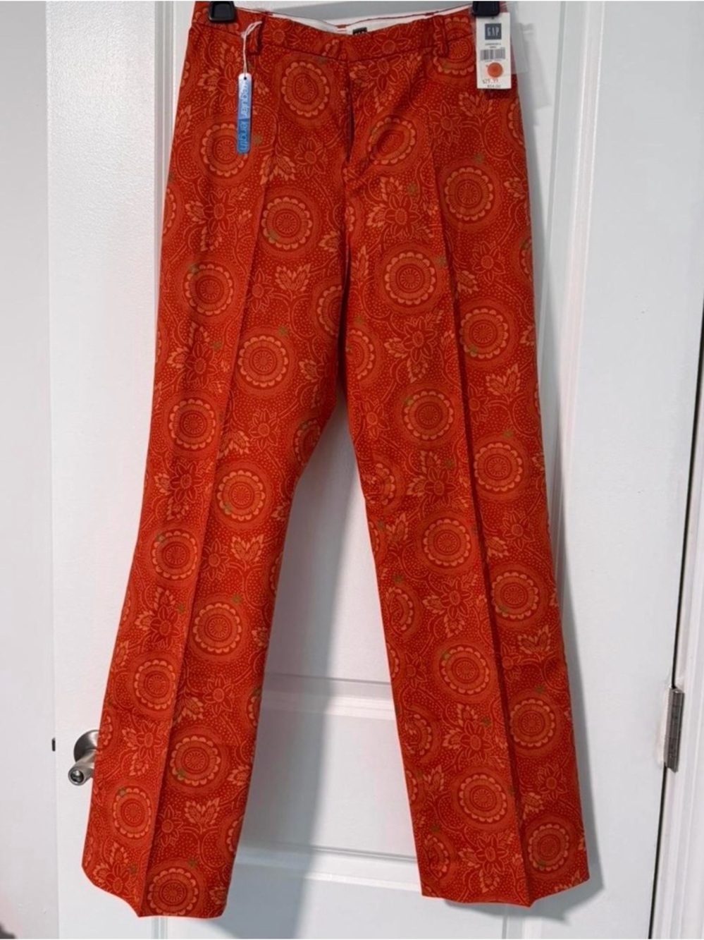 GAP Orange Medallion Pattern Dress Pants